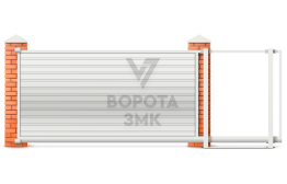 Ворота откатные 2100×3000 из сэндвич панелей ЗМК-7829