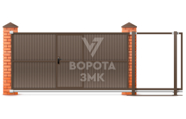 Ворота и калитка 3600×2200 для забора ЗМК-7627