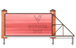 Откатные ворота для дачи 2250×2550 ЗМК-7325