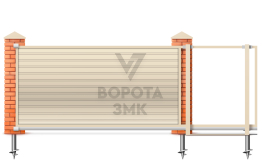 Ворота откатные 3500×2000 с электроприводом Дорхан ЗМК-6908