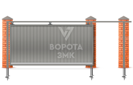 Откатные двустворчатые ворота 2500×3000 ЗМК-7451