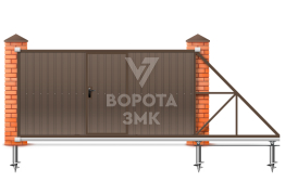 Откатные ворота 2200×3000 из профлиста ЗМК-7779