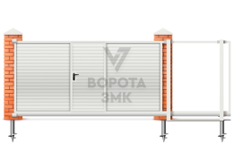 Ворота для забора и калитка 2200×2500 ЗМК-7615