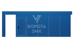 Откатные промышленные ворота 5000×5000 ЗМК-4941