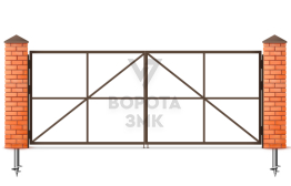 Распашные ворота Alutech 2500×1750 ЗМК-4754