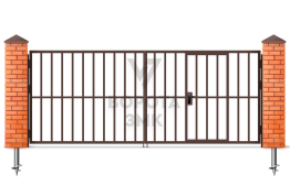 Решетчатые распашные ворота 1750×2750 ЗМК-5412